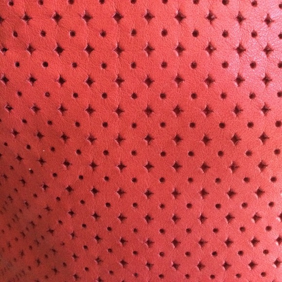 Red Leather Vintage L. J. Simone Purse - Picture 2 of 5